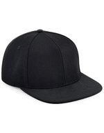 Beechfield Original Flat Peak Snapback Cap – Black/Black
