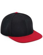 Beechfield Original Flat Peak Snapback Cap – Black/Classic Red