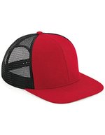Beechfield Flachschirm-Trucker Cap mit Mesh-Einsatz – Classic Red/Black