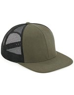Beechfield Flachschirm-Trucker Cap mit Mesh-Einsatz – Olive Green/Black