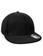 Beechfield Pro-Stretch Flat Peak Cap Schwarz, Black One Size, CB665 – Bild 1