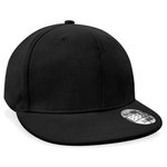 Beechfield Pro-Stretch Flat Peak Cap Schwarz, Black One Size, CB665 – Bild 3