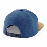 Beechfield Suede Peak Snapback Cap mit Größenversteller, Denim Blue One Size, CB668 – Bild 4