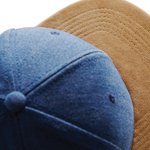 Beechfield Suede Peak Snapback Cap mit Größenversteller, Denim Blue One Size, CB668 – Bild 6