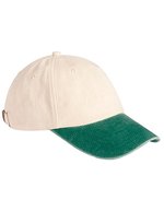 Contrast Peak Low Profile Vintage Cap – Natural/Vintage Bottle Green