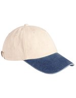 Contrast Peak Low Profile Vintage Cap – Natural/Vintage Denim
