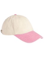 Contrast Peak Low Profile Vintage Cap – Natural/Vintage Dusky Pink