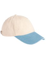 Contrast Peak Low Profile Vintage Cap – Natural/Vintage Light Blue