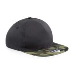 Beechfield Camo Snapback Cap mit Fünf-Segmenten-Design, Black/Jungle Camo One Size, CB691 – Bild 5