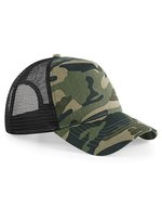 Beechfield Camo Snapback Trucker Cap mit Fünf-Segmenten, Jungle Camo/Black One Size, CB694 – Jungle Mimetico/Nero