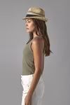 Beechfield Handgemachter Strohhut Sommer Trilby, Natural L/XL, CB730 – Bild 2