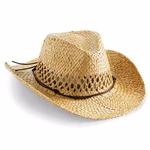 Beechfield Handgemachter Stroh-Cowboy-Hut mit Krempe, Natural One Size, CB735 – Bild 3
