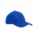 Beechfield Cap a 6 pannelli in Cotone Biologico con visiera sandwich, Black/Classic Red One Size, CB820C – immagine 3