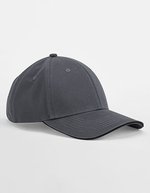 Beechfield Bio-Baumwolle 6-Panel Cap mit Sandwich-Schirm, Black/Classic Red One Size, CB820C – Graphite Gris/Noir