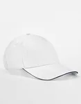 Beechfield Bio-Baumwoll 5-Panel Cap mit Sandwich-Schirm, Bottle Green/White One Size, CB825C – White/French Navy