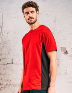Unisex Contrast-T – Rouge feu/Anthracite (Uni)