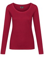 EXCD by Promodoro Langarm-T-Shirt mit VORTEX® Technologie für Damen – Granat