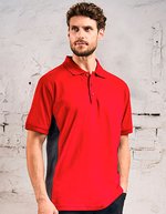 Unisex Contrast Polo – Rouge feu/Anthracite (Uni)