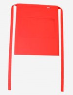 CG Workwear Bistroschürze Roma Bag mit Tasche, Black 50 x 78 cm, CGW1262 – Red