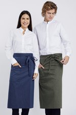 CG Workwear Bistro-Schürze Macerata, Melange-Optik, Blue Melange 80 x 100 cm, CGW1271 – Bild 1