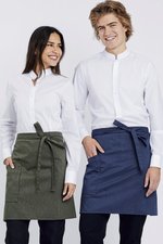 CG Workwear Bistro-Schürze Vernazza mit Doppeltasche, Blue Melange 50 x 78 cm, CGW1272 – Bild 1