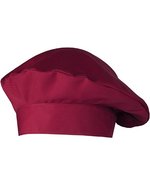 CG Workwear Kochmütze Fano Classic, knitterarm, pflegeleicht – Cherry