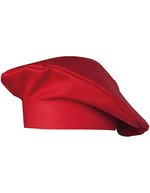 CG Workwear Kochmütze Fano Classic, knitterarm, pflegeleicht, Black One Size, CGW180 – Rosso