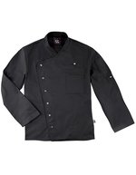 CG Workwear Kochjacke Turin Classic mit Druckknöpfen – Black