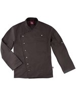 CG Workwear Kochjacke Turin Classic mit Druckknöpfen – Chocolate