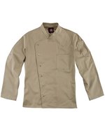 CG Workwear Kochjacke Turin Classic mit Druckknöpfen – Khaki