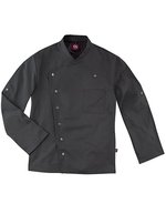 CG Workwear Kochjacke Turin Classic mit Druckknöpfen, Black 60, CGW3100 – Raven