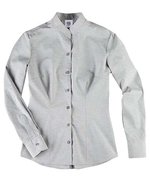 CG Workwear Damenbluse Pacentro Slim Fit Meliert, Dark Grey S, CGW550 – Light Grey