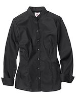 CG Workwear Damenbluse Corvara Slim Fit Schwarz – Black