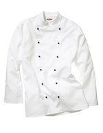 CG Workwear Kochjacke Rimini, knitterarm, 95°C waschbar, Black 44, CGW907 – White