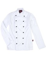 CG Workwear Kochjacke Rimini, 65% Polyester für Damen, Black 34, CGW9071 – White