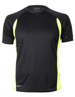 CONA SPORTS Racer Tech Tee mit Raglan-Ärmeln – Black/Neon Yellow