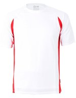 CONA SPORTS Racer Tech Tee mit Raglan-Ärmeln – White/Red