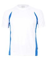CONA SPORTS Racer Tech Tee mit Raglan-Ärmeln, Black/Neon Yellow XS, CN110 – White/Royal Blue