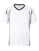 CONA SPORTS Club Tech Funktions-Shirt mit V-Ausschnitt – White/Black
