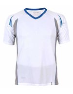 CONA SPORTS Club Tech Funktions-Shirt mit V-Ausschnitt – White/Royal Blue