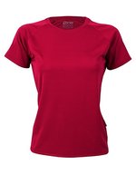 CONA SPORTS Ladies´ Rainbow Tech Tee Anthracite XS (CN130) – Bordeaux Red