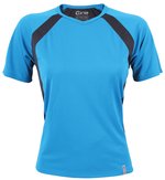 CONA SPORTS Pace Tech T-Shirt V-Ausschnitt für Damen, Anthracite/Azure Blue XS, CN150 – Bild 3