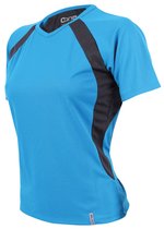 CONA SPORTS Pace Tech T-Shirt V-Ausschnitt für Damen, Anthracite/Azure Blue XS, CN150 – Bild 5