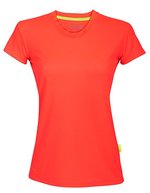 CONA SPORTS Evolution Tech Funktions-Shirt für Damen, Anthracite XS, CN170 – Neon Coral