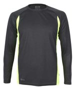 CONA SPORTS Racer Langarm Funktionsshirt Slim-Fit – Black/Neon Yellow