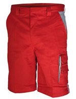 Carson Contrast Carson Arbeitsshorts mit Flexbund und Taschen – Red/Grey