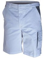 Carson Contrast Carson Arbeitsshorts mit Flexbund und Taschen, Black/Grey 48, CR481 – Blanc/Gris