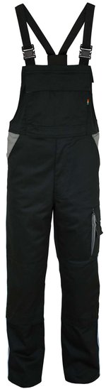 Carson Contrast Carson Kontrast Latzhose aus Baumwolle-Polyester, Black/Grey 25, CR483 – Bild 3