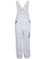 Carson Contrast Carson Kontrast Latzhose aus Baumwolle-Polyester, Black/Grey 25, CR483 – Blanc/Gris