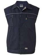 Carson Contrast Arbeitsweste mit Reflexpaspeln – Deep Navy/Grey
